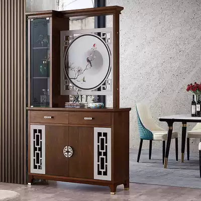 Living room new Chinese partition cabinet Wine cabinet Modern minimalist foyer entrance cabinet shoe cabinet one-piece home screen room hall cabinet
