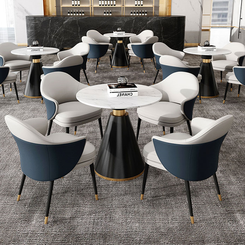 Milk Tea Shop Chairs Combined Dining Furniture Home Custom Modern Minima Sample House Display Center Negotiate Table And Chairs Combine A Table Four Chairs
