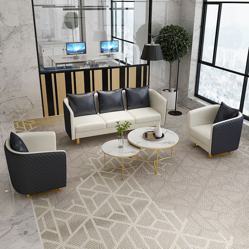 Office sofa Reception Business Fair room lounge Relax Area Hotel Beauty Salon Nordic Sofa Tea Table Combinations