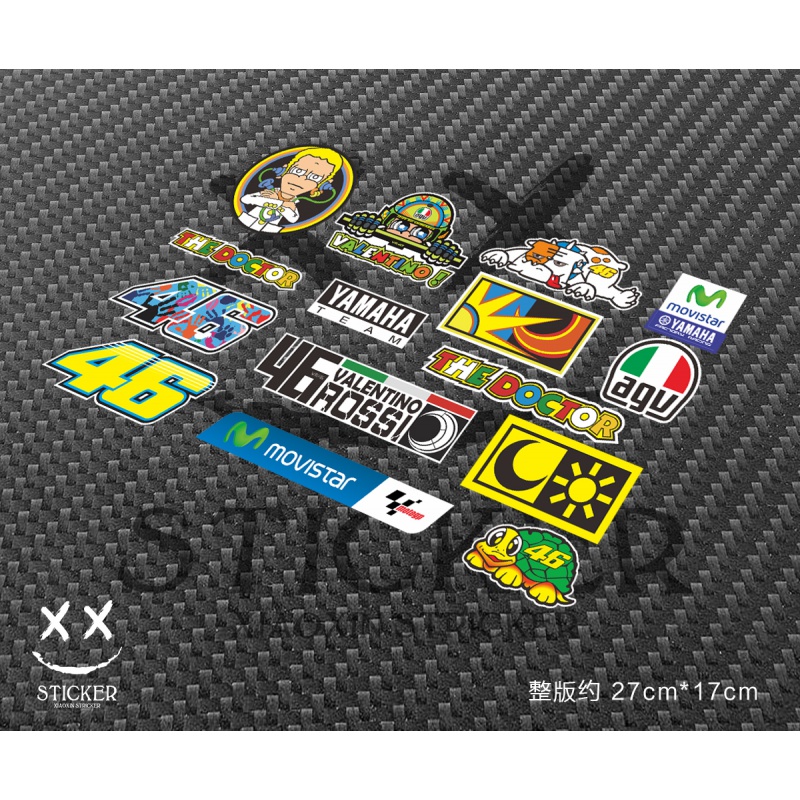 XX sticker Rossi 46 Safety Helmet Sticker stickers MOTOGP Mormon GP Decorative Sticker Reflective Patch Paper