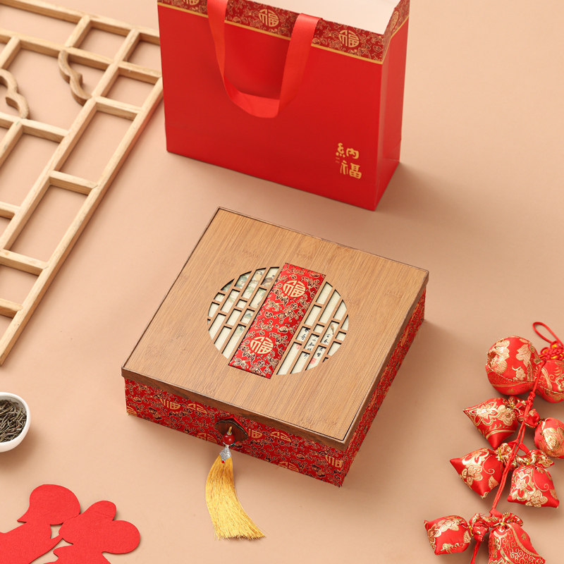 New General Packaging Air Gift Box Pu'er Tea Package Handicrafts Box Fuding White Tea Cake Seven Cake Pu-Tea Box