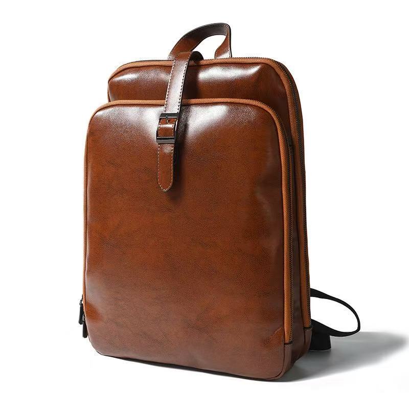 High-Quality First-Layer Cowhide Backpack 2026 New Business Commuter Handbag Men's and Women's Computer Backpack Large School Bag