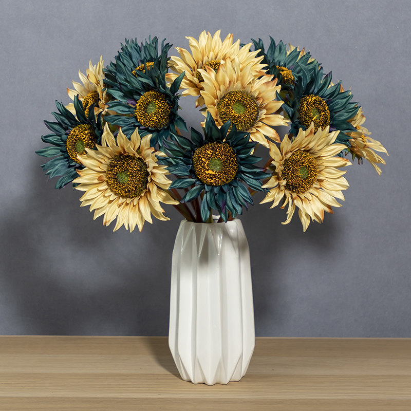 Simulation Sunflower with Vase Living Room decoration European - style bouquet high - end sun flower juana furnishing