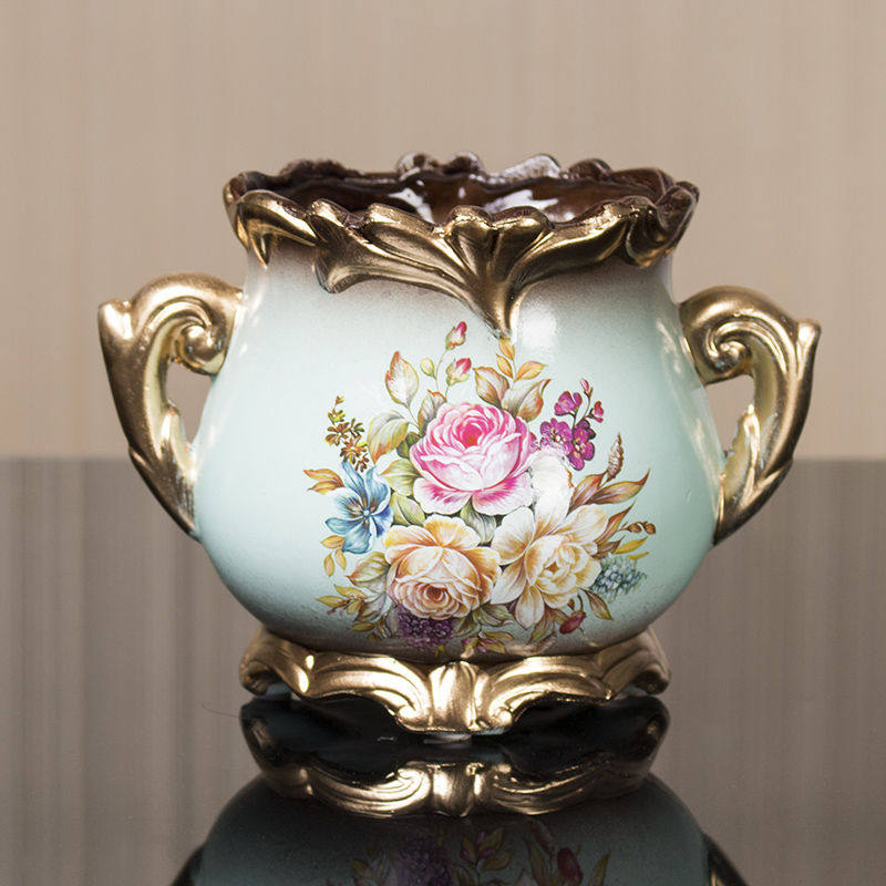 Ceramic Vase European tea several living room flower blossom fitting New Chinese simulation flower dry flower full of star glass