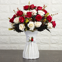 The flower-setting table on the refrigerator top flower decoration air-conditioning living room glue flower simulation fake flower plastic imitation clinker ornaments