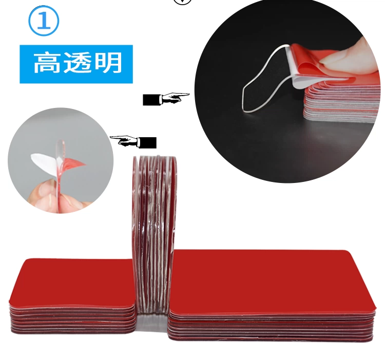 Ma thuật triệu lần nano liêu tường băng Bến Phyllis acrylic hai mặt phim dính tròn ấn định nhiệt độ mà không để lại dấu vết của keo Dàn điện thoại xe hơi kỹ thuật cao giữ độ nhớt có thể được tùy chỉnh