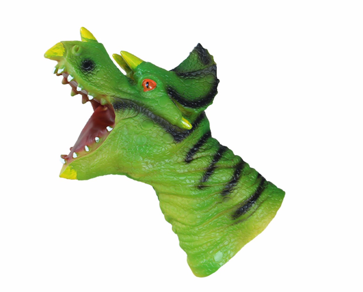 Cậu bé con khủng long tay rối mô phỏng bằng nhựa mềm mô hình Tyrannosaurus Rex Găng tay kích hoạt chơi đồ chơi tương tác nhà búp bê