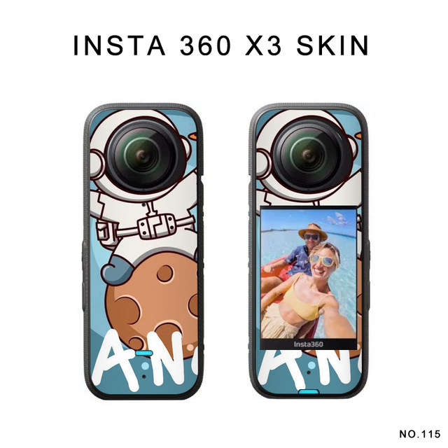 ເຫມາະສໍາລັບ shadow stone insta360x3 sticker panoramic action camera color sticker protective film anti-scratch without left adhesive film