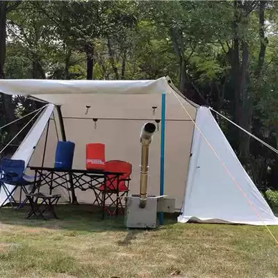 bushcraft outdoor camping double shelter tent Park Field wind survival army curtain Oxford cloth rainproof