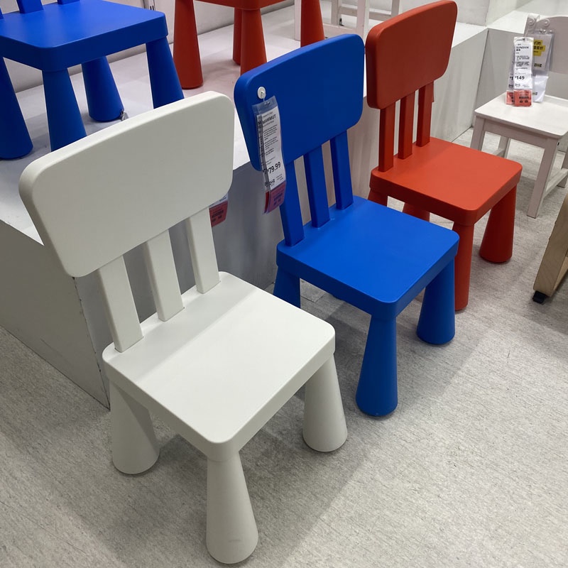 Children's Chair, Kindergarten Backrest Chair, Household Baby Dining Chair, Plastic Backrest Chair, Small Stool, Non-Slip Bench
