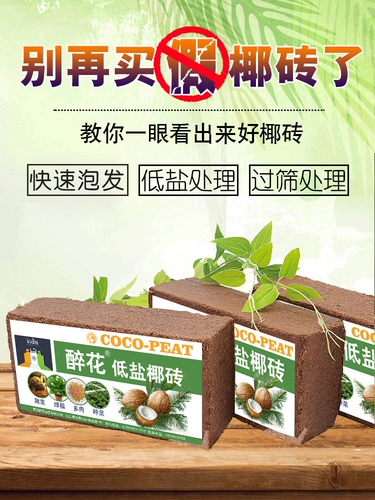 Кокосовое кирпичное питание почва Универсальное кокосовое кокосовое кокосовое отруби с низким чисткой соли бесплатная доставка ручка кирпич