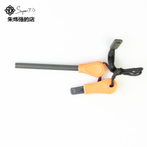 Increase the length of the outdoor tinder stick Flintstone waterproof life-saving tinder stick large solid magnesium rod magnesium strip orange