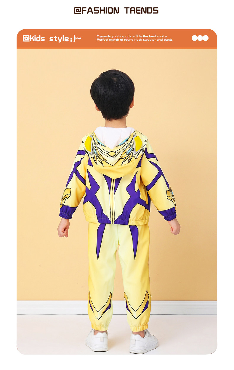 正版奥特曼衣服赛罗儿童服装男童春秋男孩外套发光风衣童装套装 — 19