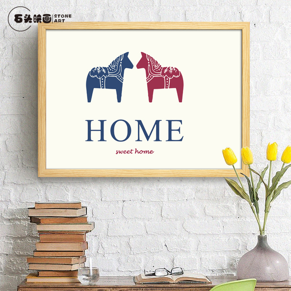 Electric meter box decoration painting modern simple Nordic living room Non-hole blocking electric box distribution box hanging painting mural porch