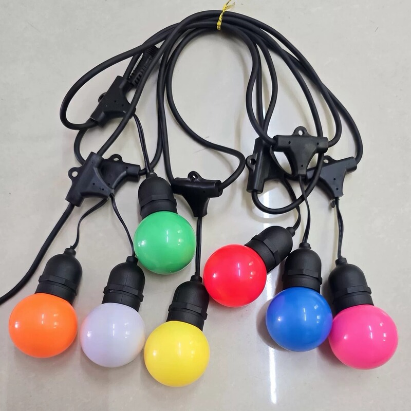 Outdoor Camping Rainproof Led Light String E27 Festive Atmosphere Decorative Lights Replaceable Campsite Engineering Light String Outdoor Camping Rainproof Led Light String E27 Festive Atmosphere Decorative Lights Replaceable Campsite Engineering Light String