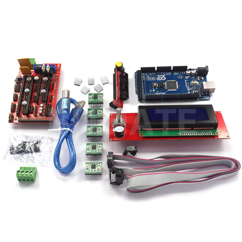 Bộ máy in 3D 2004LCD MEGA2560 R3 RAMPS1.4 Bảng điều khiển Bảng điều khiển A4988 - Phụ kiện máy in giá 1 trống máy in	
