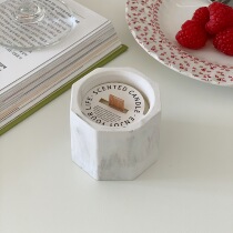 Anecdoted Bazaar Advanced Sensual Cement Grey Marble Textured Scented Candle Natural Soybean Wax Smoke-free Wax