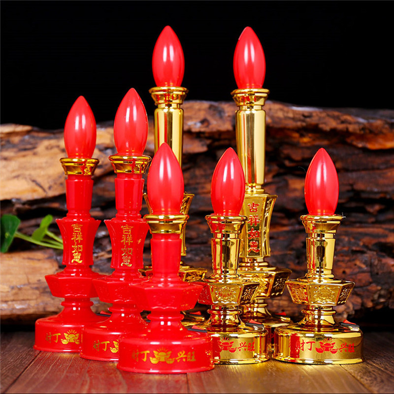 LED electronic candle for the Buddha lamp battery with plastic wedding Gyeong Gods lamp Buddha front for the lamp to be turned on for a couple