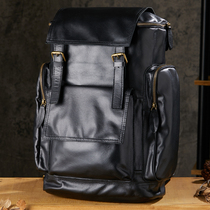Handmade genuine leather British style large capacity mens backpack cowhide travel backpack retro pure cowhide luggage mens bag