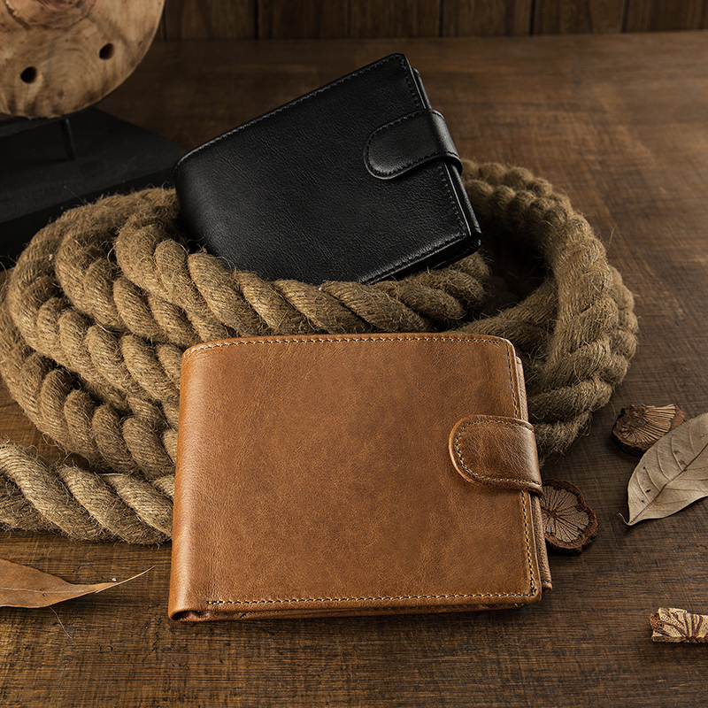 Original Japanese Korean leather wallet men's short youth leather 20% soft leather wallet multifunctional driver's license men's bag