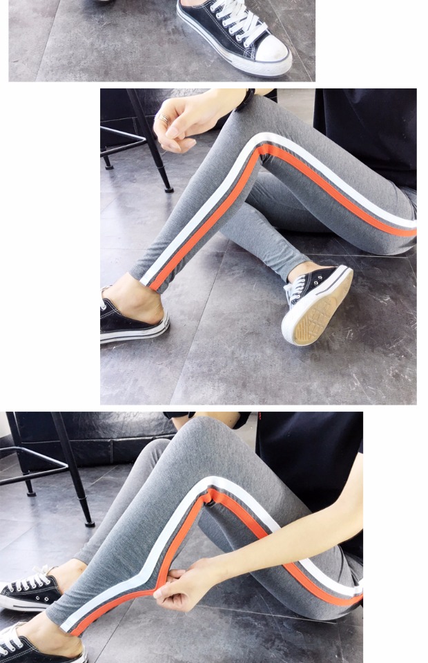 Quần legging thể thao kiểu dáng mới mỏng mặc mùa hè mỏng bó sát size lớn 7 bảy điểm chín quần - Quần tây thường quần legging giả jean