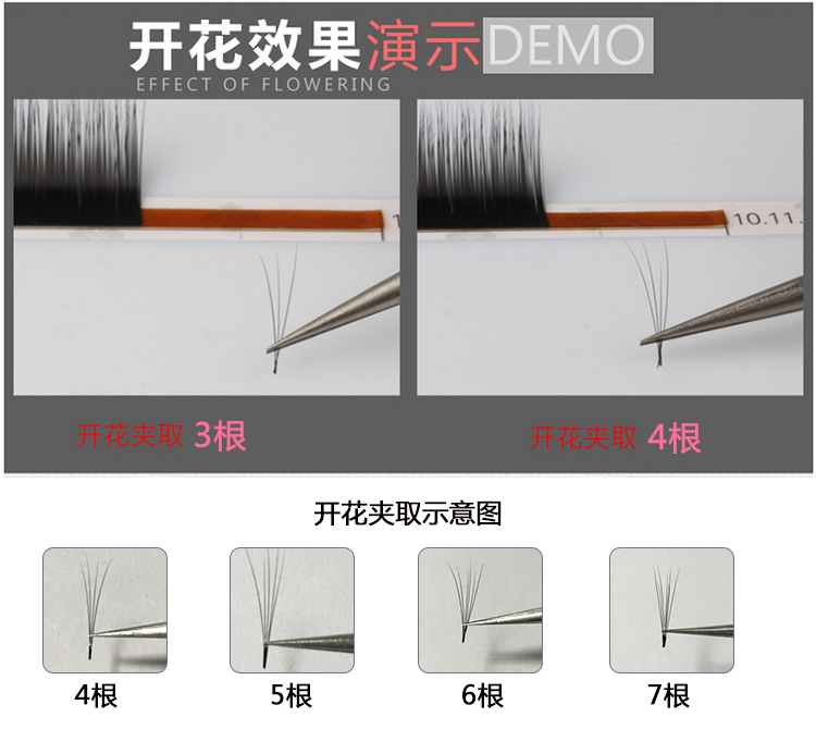 LovelyCat ghép lông mi ghép 0,05 Camellia trồng lông mi giả mềm nước nhung dày và nhẹ mi giả dưới