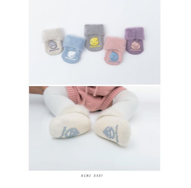 Bé sơ sinh vớ dày 0-3-6-12 tháng Bé mùa thu và mùa đông vớ cotton ấm 1-3 tuổi quần tất len không bàn