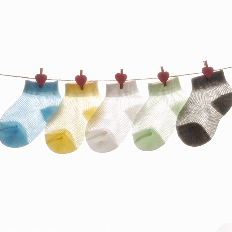 Bé sơ sinh vớ siêu mỏng cho bé trai và bé gái bé 6-12 tháng mùa xuân và mùa hè lưới cotton thoáng khí 0-3-5 tuổi