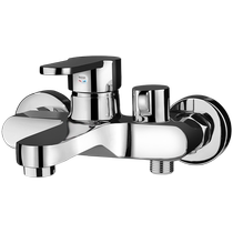 All-copper mixing valve hot and cold shower faucet bathroom bathtub shower set triple mixing switch double open 1822