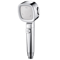 Square shower pressurized shower head super pressure bathroom water heater filter flower shower head bath heater set 1757