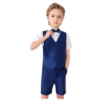 3146 Romon Childrens Suit Suit Handsome British Boy Little Host Dress Summer Suit 2024 New Style