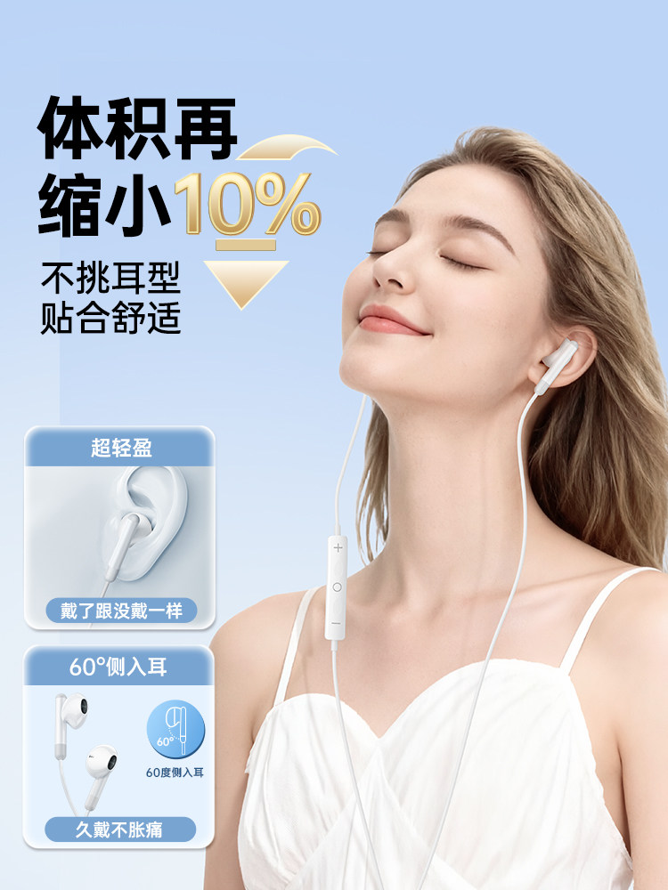 Wired Headphones with High Sound Quality, Semi-In-Ear Type, Karaoke, Type-C Interface, Wired 3.5mm Round Hole, Computer, Android X696