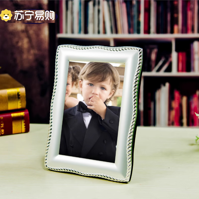 1399 Flavents metal silver photo frame hanging wall 6 inch 7 inch 8 inch 10 inch frame creative photo frame swing table-Taobao