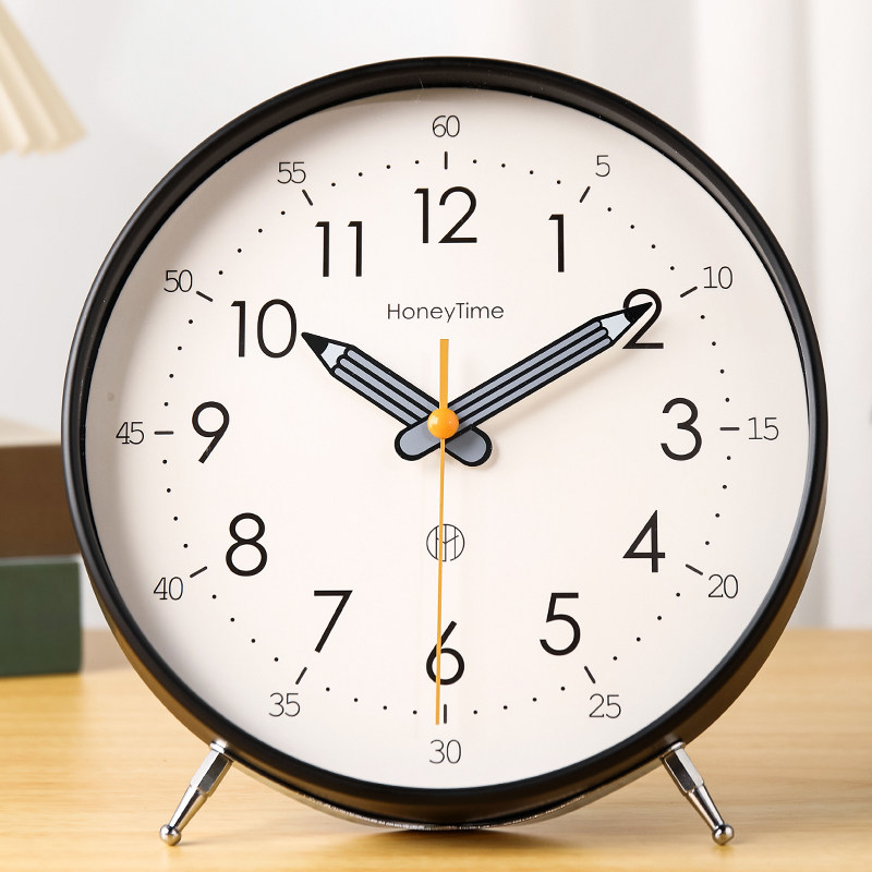 Modern minimalist desktop large digital seat clock desktop placed clock sitting clock silent bench bell elderly 878 bedroom with -Taobao