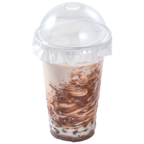 Commercial Lemon Tea Milk Tea Leak-proof Paper Coffee Drink Spill-proof Paper Takeaway Disposable Sealing Cup Paper Film 1622