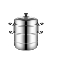 Stainless steel steamer household thickened steaming integrated multi-layer steamer large capacity soup pot induction cooker gas stove 2351