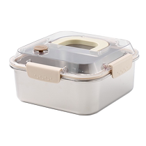 304 stainless steel portable food-grade sealed large-capacity fruit lunch box picnic lunch box 1925