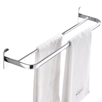 Stainless steel towel rack no punching towel bar single pole bathroom storage rack bath towel rack hanging shelf bathroom 2262