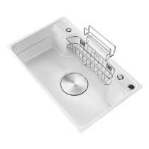 Bested white sink Japanese style large single sink vegetable sink 304 stainless steel kitchen under counter vegetable sink 1213
