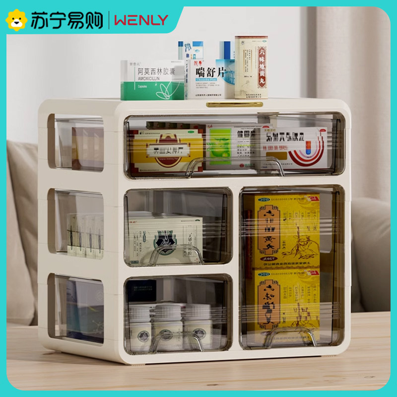Medicine box Home Charges Containing Boxes Medicine Box Home Large Capacity Multilayer Cabinet First Aid Medical Small Medicine Case 1088-Taobao
