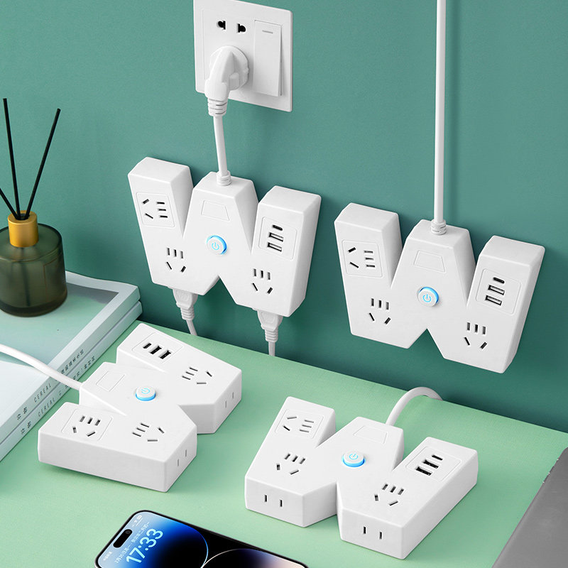 Versatile plug-in socket panel Dormitory with wiring board with USB plug Multi-port patch board 1322-Taobao