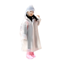 Childrens raincoat boys and girls long rainproof transparent portable backpack girls outdoor childrens poncho 1085