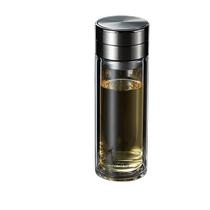 Xino Tea Water Separation Cup Double-layer Glass Cup Tea Cup Large Capacity Mens and Womens Cup Office Cup 3194