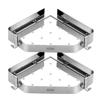 304 stainless steel bathroom punch-free bathroom storage rack triangular wall-mounted washroom storage 1763