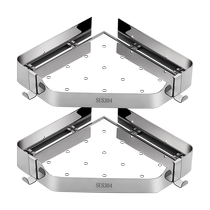 304不锈钢卫生间免打孔浴室置物架三角壁挂式洗手洗澡间收纳1763