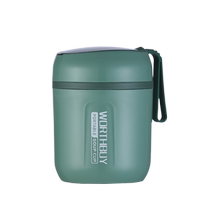 Stainless steel office worker portable insulated breakfast soup cup can round lunch box soup box porridge cup soup pot 3842