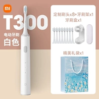 【T300】Белый + 8 индивидуальных насадок для щеток + коробка для зубных щеток + держатель для зубных щеток + изысканный подарочный пакет