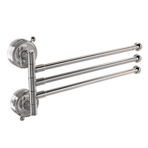 Suction cup rotating towel rack bathroom punch-free multi-rod storage rack bathroom rack bathroom towel bar 1585