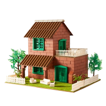 Milu masons build houses and play house toys for boys and girls handmade DIY 5-7-9 birthday gifts 2231