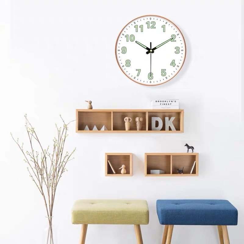 Suning.Com Luminous Clock Wall Clock Automatic Time Home Creative Modern Clock Wall Quartz Clock 2129